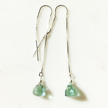 Load image into Gallery viewer, Aquamarine Blue Threader, Sterling Silver