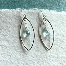 Load image into Gallery viewer, Aquamarine Marquis Earrings