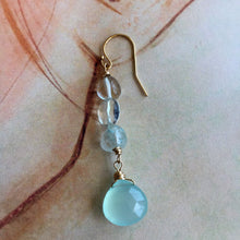 Load image into Gallery viewer, Aquamarine Stack Earrings