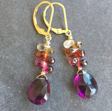 Load image into Gallery viewer, Autumn Prelude Dangles, Sapphire, metal choices