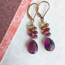 Load image into Gallery viewer, Autumn Prelude Dangles, Sapphire, metal choices