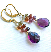 Load image into Gallery viewer, Autumn Prelude Dangles, Sapphire, metal choices
