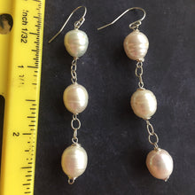 Load image into Gallery viewer, Big and Beautiful Pearl Stack Earrings