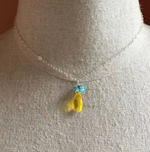 Load image into Gallery viewer, Blueberry Lemonade Pyramid Cluster Earrings