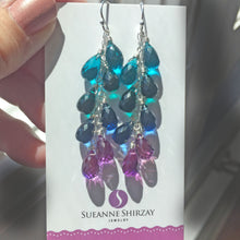 Load image into Gallery viewer, Blues Falls Elongated Cascade Earrings