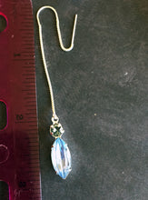 Load image into Gallery viewer, Modern Vintage Swarovski Crystal Threader Earrings, Tanzanite Blue