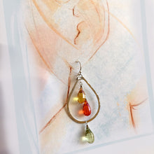 Load image into Gallery viewer, Citrus Double Decker Hoop Earrings