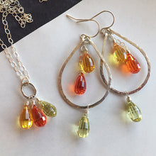 Load image into Gallery viewer, Citrus Trio Step Cut Artisan Pendant Necklace