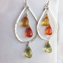 Load image into Gallery viewer, Citrus Double Decker Hoop Earrings