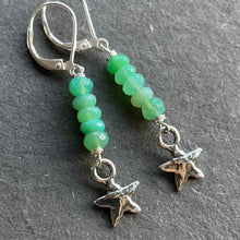Load image into Gallery viewer, Star Chrysoprase Dangles