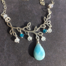 Load image into Gallery viewer, Larimar Branch Necklace
