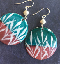 Load image into Gallery viewer, Fields Enamel Earrings, OOAK