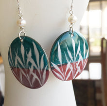 Load image into Gallery viewer, Fields Enamel Earrings, OOAK