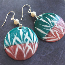 Load image into Gallery viewer, Fields Enamel Earrings, OOAK