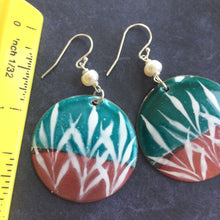 Load image into Gallery viewer, Fields Enamel Earrings, OOAK