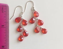 Load image into Gallery viewer, Fire Opal CZ Cascade Earrings, Metal options