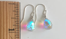 Load image into Gallery viewer, Fire Rainbow Moonstone Teardrop Dangles, metal choices