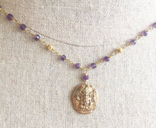Load image into Gallery viewer, Amethyst Ganesh Necklace