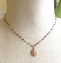 Load image into Gallery viewer, Amethyst Ganesh Necklace