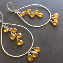 Load image into Gallery viewer, Hello Sunshine CZ Double Decker Hoops, Leverback