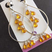 Load image into Gallery viewer, Hello Sunshine CZ Double Decker Hoops, Leverback