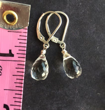 Load image into Gallery viewer, Ice Drop Rock Crystal Earrings, Metal Options