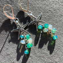 Load image into Gallery viewer, Starfish and Opal Earrings