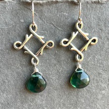 Load image into Gallery viewer, Forest Emerald Green Celtic Dangles