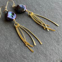 Load image into Gallery viewer, Freshwater Peacock Pearl Tassel Earrings