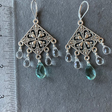 Load image into Gallery viewer, Blue Ice Chandelier Earrings, 2 week backorder