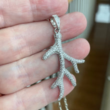 Load image into Gallery viewer, Sparkling Coral Branch Cubic Zirconia Charm Necklace