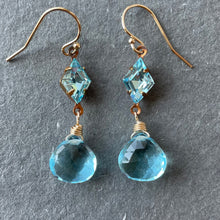 Load image into Gallery viewer, Topaz Blue Dangles