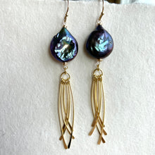 Load image into Gallery viewer, Freshwater Peacock Pearl Tassel Earrings