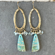 Load image into Gallery viewer, Sediment Jasper Bronze Earrings, OOAK
