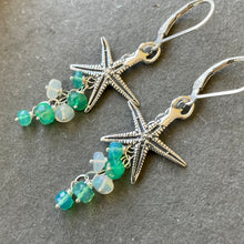 Load image into Gallery viewer, Starfish and Opal Earrings