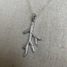 Load image into Gallery viewer, Sparkling Coral Branch Cubic Zirconia Charm Necklace