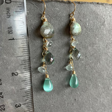 Load image into Gallery viewer, Shimmer Lover Labradorite Cascade Earrings