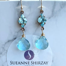 Load image into Gallery viewer, Topaz Blue Dangles
