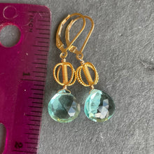 Load image into Gallery viewer, Aquamarine blue quartz Dangles