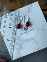 Load image into Gallery viewer, Just Perfect Red Dewdrop Danglers