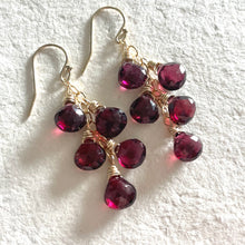 Load image into Gallery viewer, Garnet Dreams Cascade Earrings