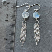 Load image into Gallery viewer, Moonstone Tassel earrings, OOAK