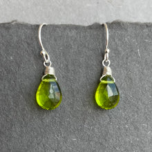 Load image into Gallery viewer, Peridot Green Dangles