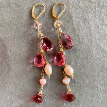 Load image into Gallery viewer, Palm Springs Kunzite Cascade Earrings