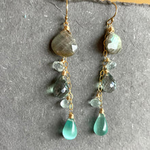 Load image into Gallery viewer, Shimmer Lover Labradorite Cascade Earrings