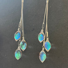 Load image into Gallery viewer, Dripping with Dewdrops Fire Rainbow Moonstone Teardrop Dangles, Earwire and metal choices