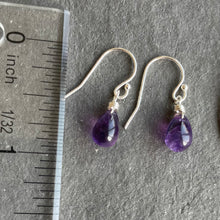 Load image into Gallery viewer, Drops of Amethyst Teardrop Earrings