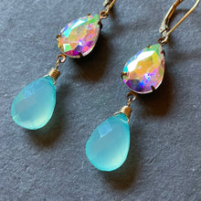 Load image into Gallery viewer, Sparkle City Chalcedony Leverback Earrings