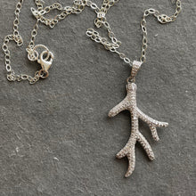 Load image into Gallery viewer, Sparkling Coral Branch Cubic Zirconia Charm Necklace