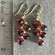 Load image into Gallery viewer, Garnet Dreams Cascade Earrings